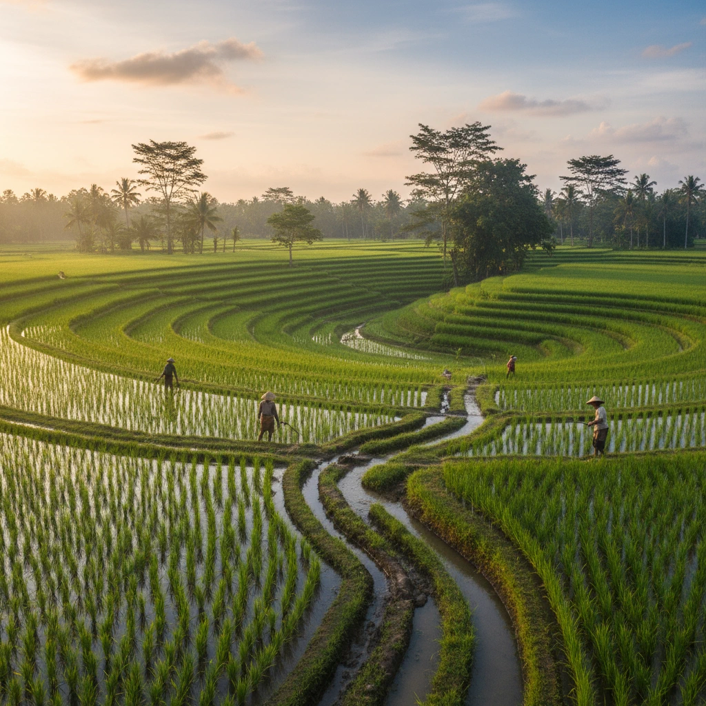 Background Lahan Sawah Dilindungi